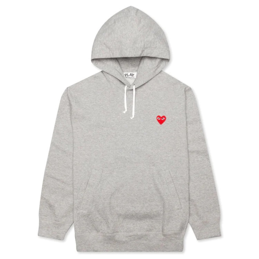 COMME DES GARCONS PLAY HOODIE GREY MEDIUM